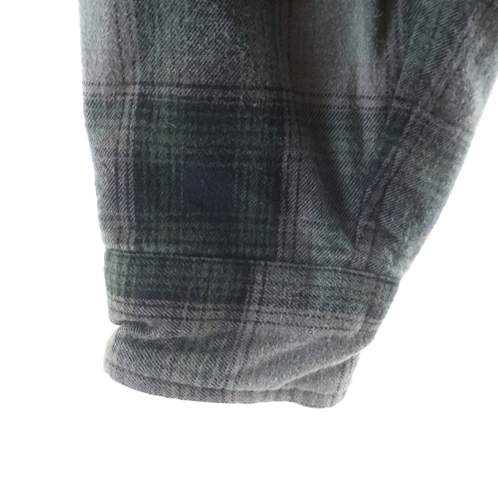 SUPREME(シュプリーム) 21AW Hooded Flannel Zip Up Shirt フードフランネルジップアップシャツ ブラック