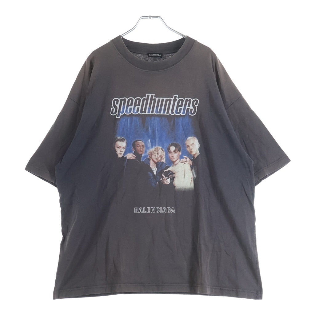 BALENCIAGA(バレンシアガ) SPEED HUNTERS スピードハンターズ グラフィックプリント クルーネック半袖Tシャツ カットソー チャコールグレー 541875 TCV38
