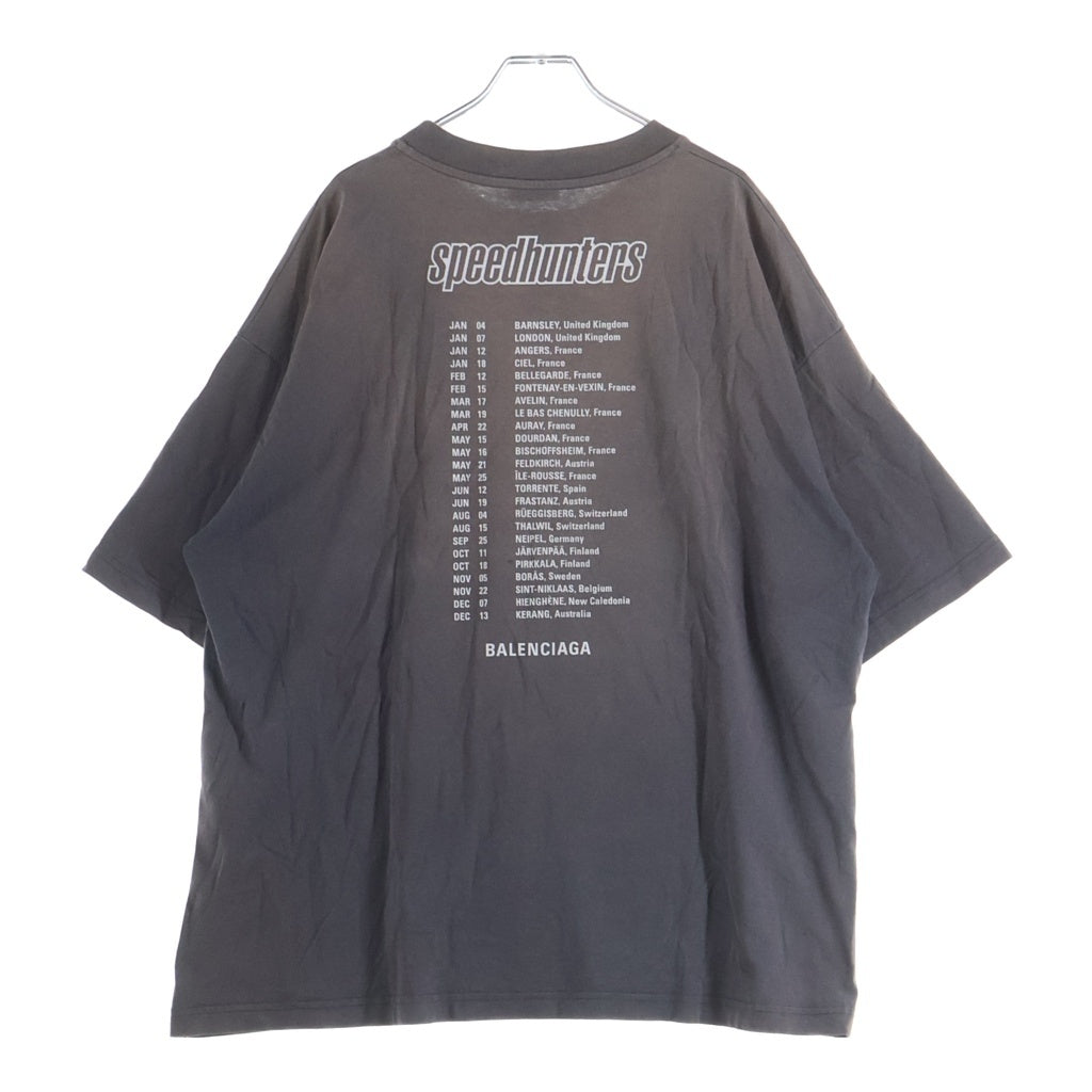 BALENCIAGA(バレンシアガ) SPEED HUNTERS スピードハンターズ グラフィックプリント クルーネック半袖Tシャツ カットソー チャコールグレー 541875 TCV38