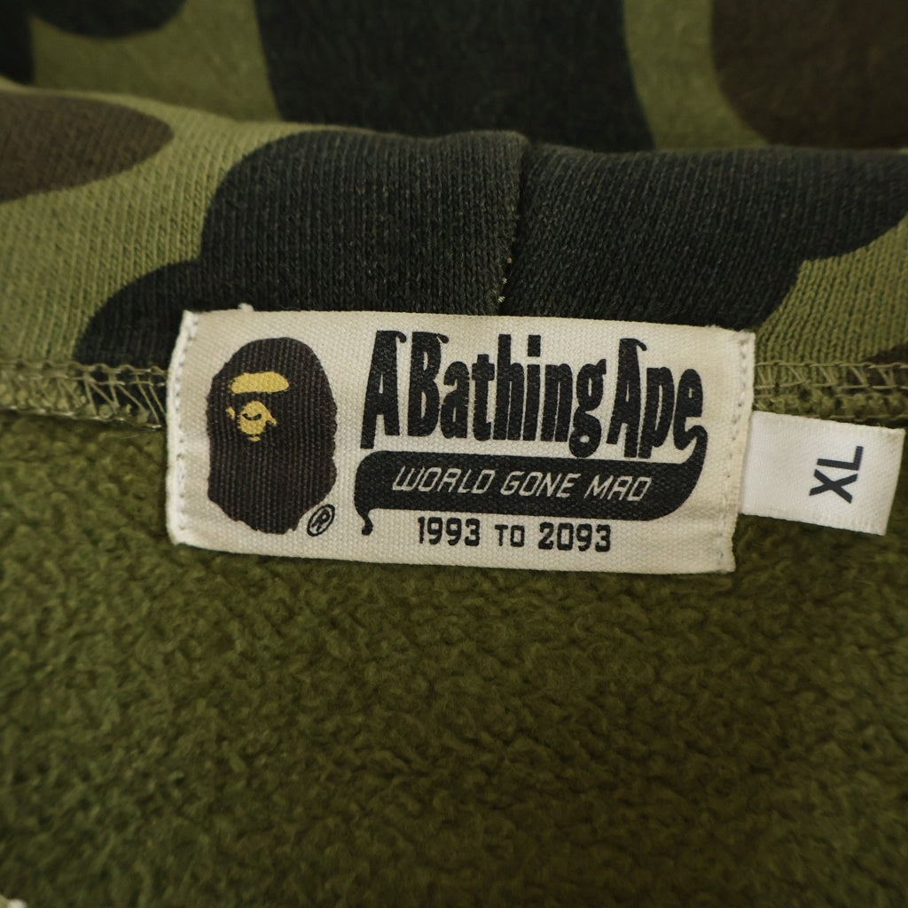 A BATHING APE(アベイシングエイプ) 1st Camo Shark Full Zip Hoodie PONR ファーストカモ シャークフルジップフーディー シャークパーカー グリーン