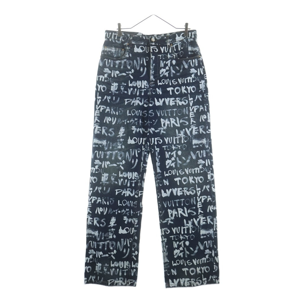 LOUIS VUITTON(ルイヴィトン) 25AW ×NIGO Denim Skate Pants グラフィティスケートデニムパンツ ジーンズ インディゴ RM252M XRZ HTD65W