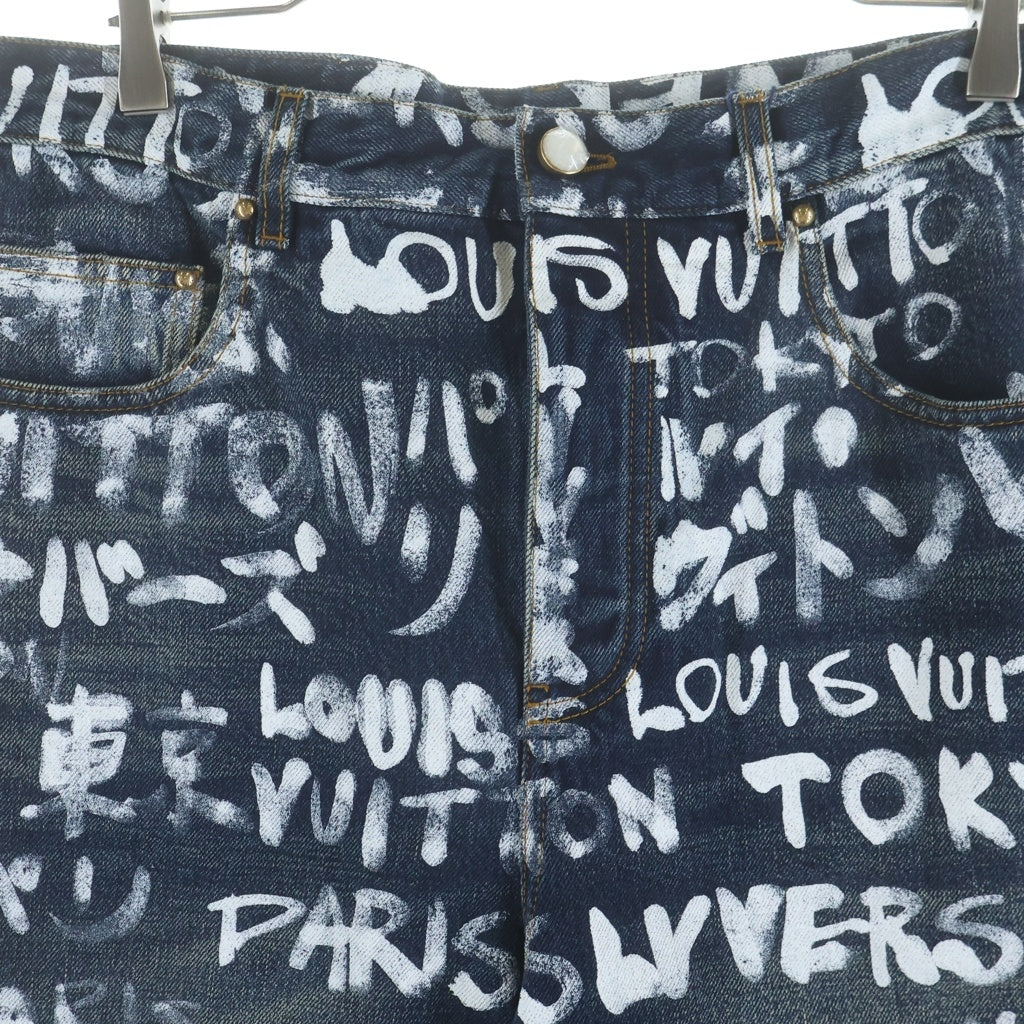 LOUIS VUITTON(ルイヴィトン) 25AW ×NIGO Denim Skate Pants グラフィティスケートデニムパンツ ジーンズ インディゴ RM252M XRZ HTD65W