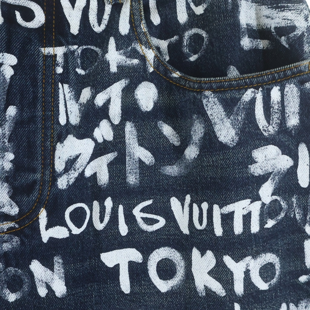 LOUIS VUITTON(ルイヴィトン) 25AW ×NIGO Denim Skate Pants グラフィティスケートデニムパンツ ジーンズ インディゴ RM252M XRZ HTD65W