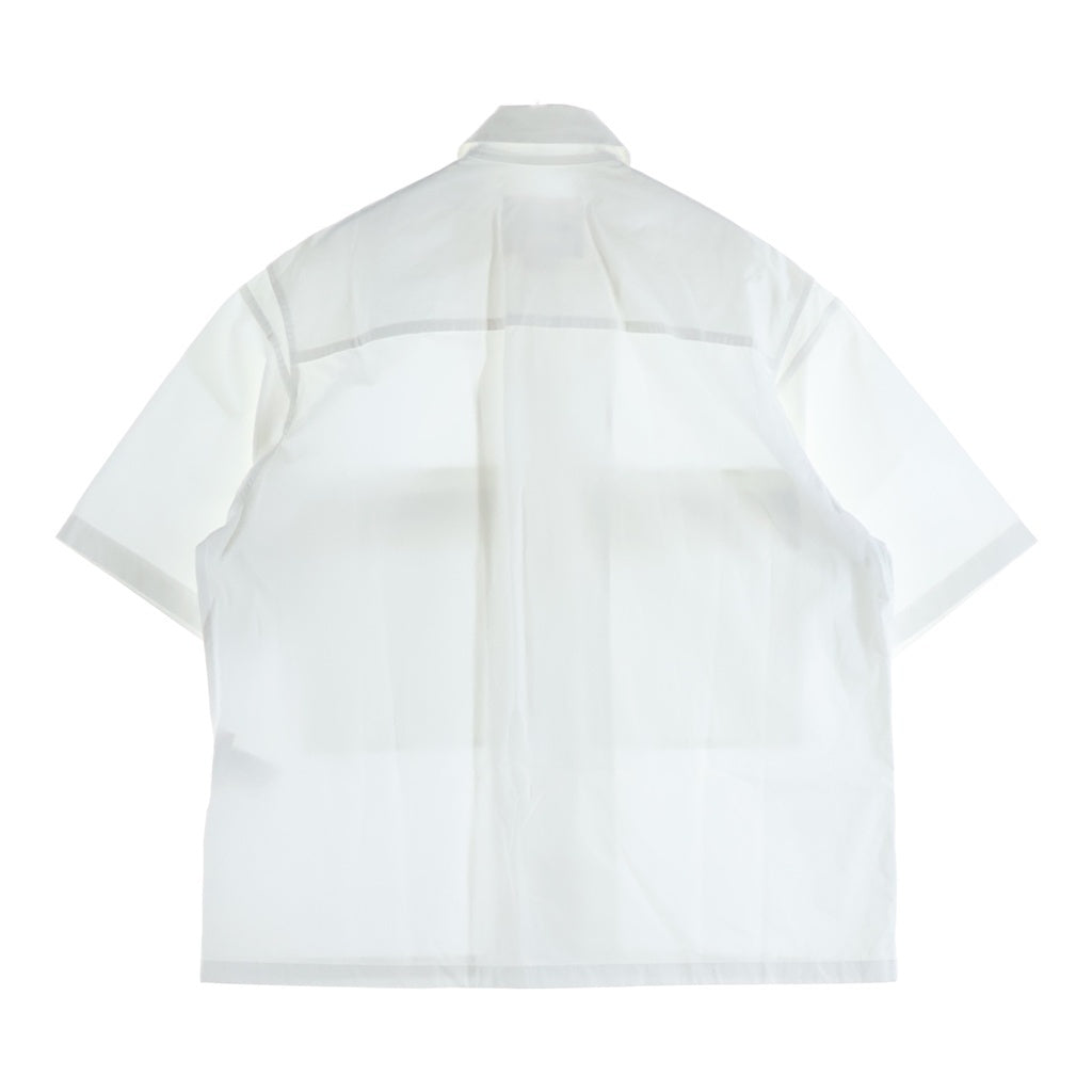 JIL SANDER(ジルサンダー) ARIEL BIG SHIRT アリエル ビッグシャツ オーバーサイズ コットン 半袖シャツ ホワイト HS JM BM 0004