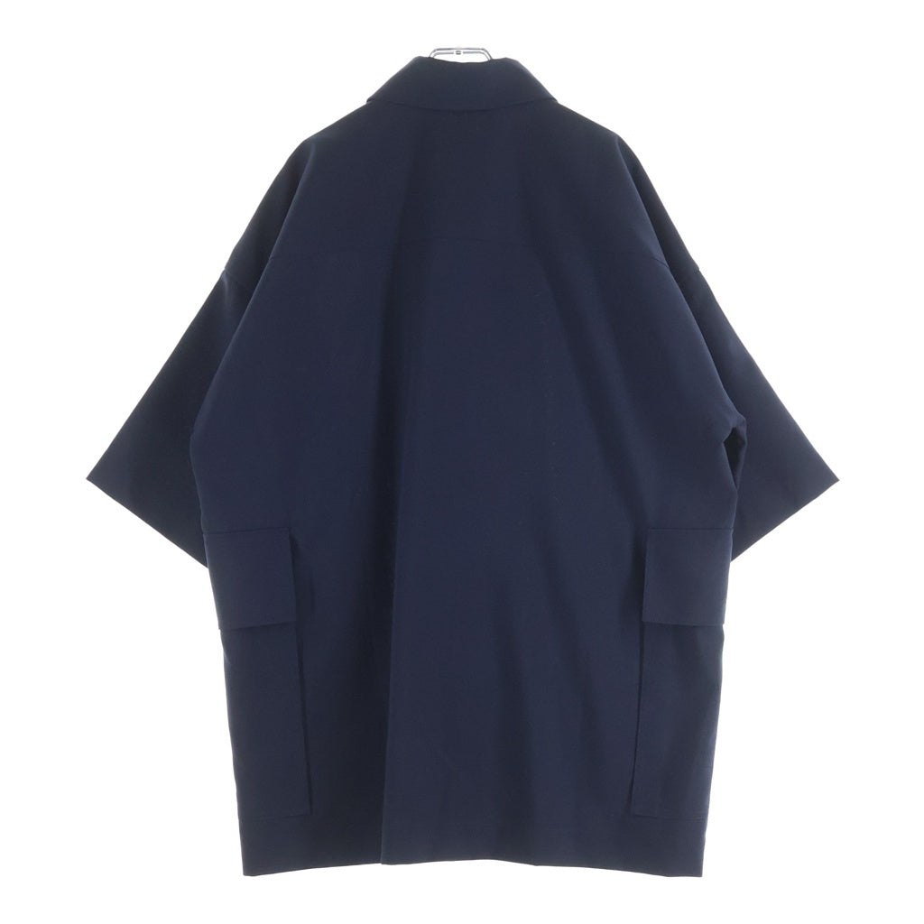 MARNI(マルニ) 21AW トロピカルウール 半袖シャツ ネイビー CUMU0207A0 S45455