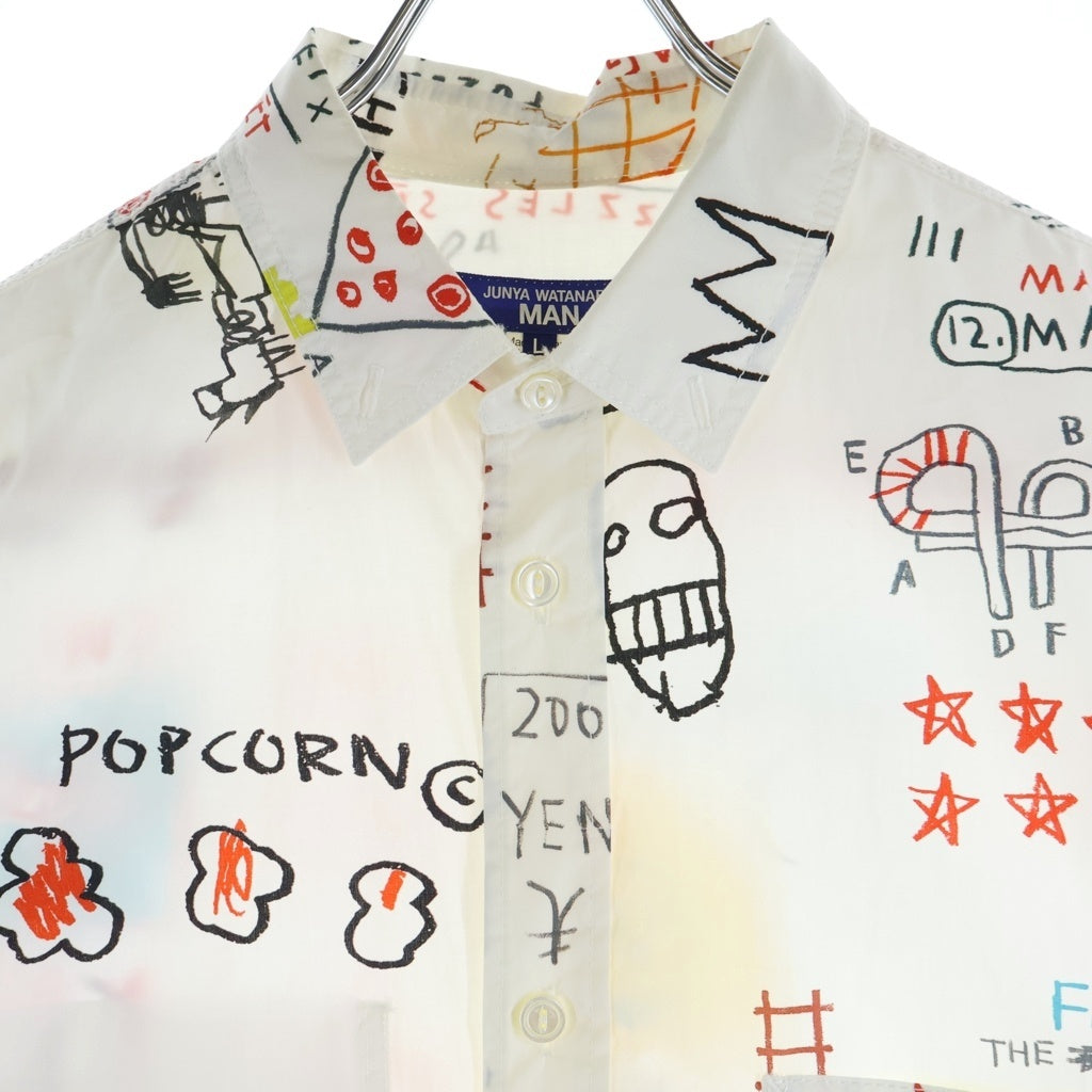 JUNYA WATANABE COMME des GARCONS(ジュンヤワタナベ コムデギャルソン) Jean Michel Basquiat ジャンミシェル・バスキア コットンブロードプリント半袖シャツ WK-B025