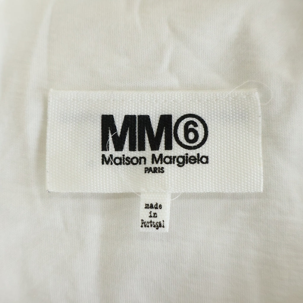 MM6 Maison Margiela(エムエムシックスメゾンマルジェラ) MM-SIX フロントグラフィックプリント 半袖Tシャツ カットソー ホワイト S52GC0276 S24312