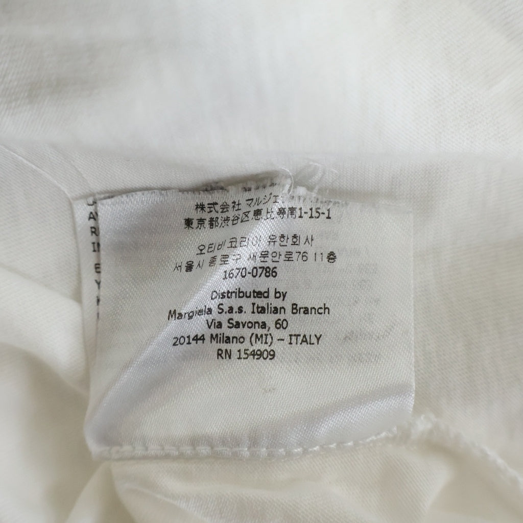 MM6 Maison Margiela(エムエムシックスメゾンマルジェラ) MM-SIX フロントグラフィックプリント 半袖Tシャツ カットソー ホワイト S52GC0276 S24312