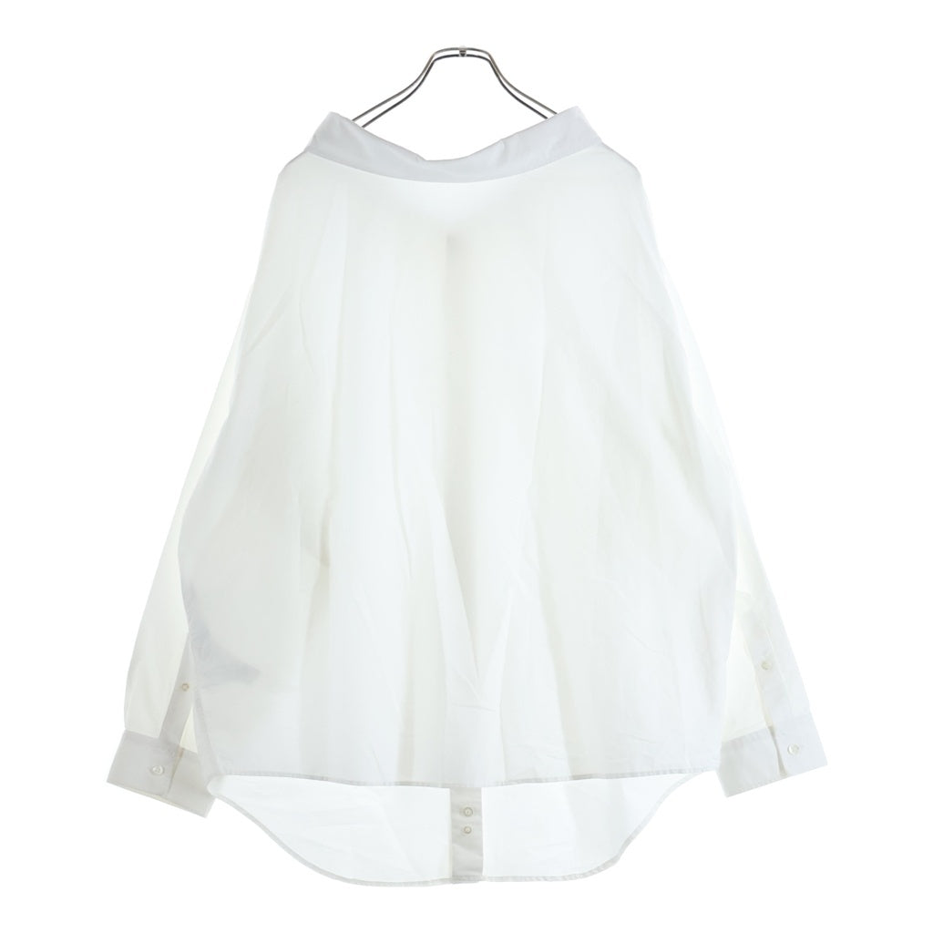 BALENCIAGA(バレンシアガ) Oversized Off Shoulder Cotton Poplin Shir オーバーサイズオフショルダー コットンポプリン ロングスリーブシャツ 長袖シャツ ホワイト 809072 TNM60 レディース