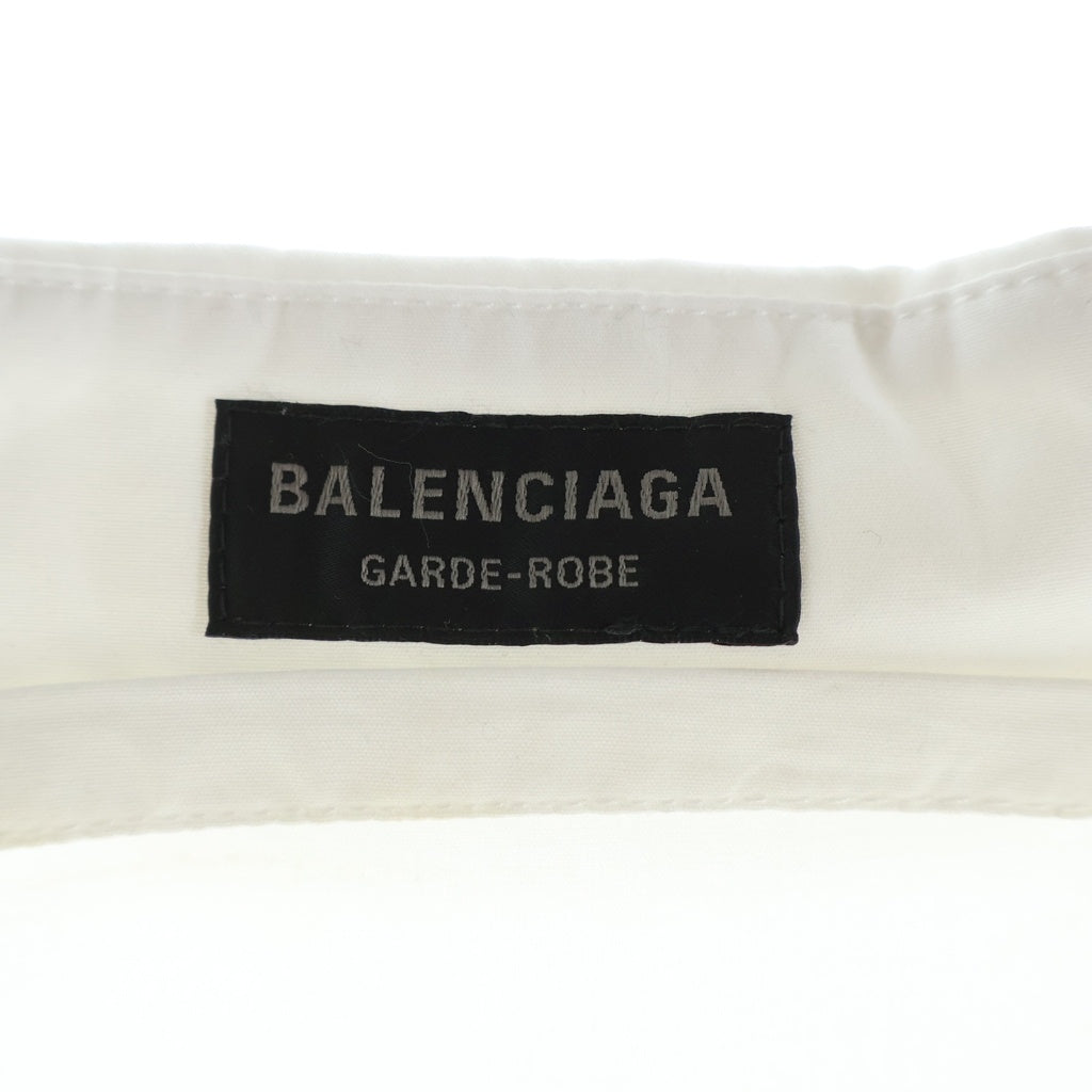 BALENCIAGA(バレンシアガ) Oversized Off Shoulder Cotton Poplin Shir オーバーサイズオフショルダー コットンポプリン ロングスリーブシャツ 長袖シャツ ホワイト 809072 TNM60 レディース