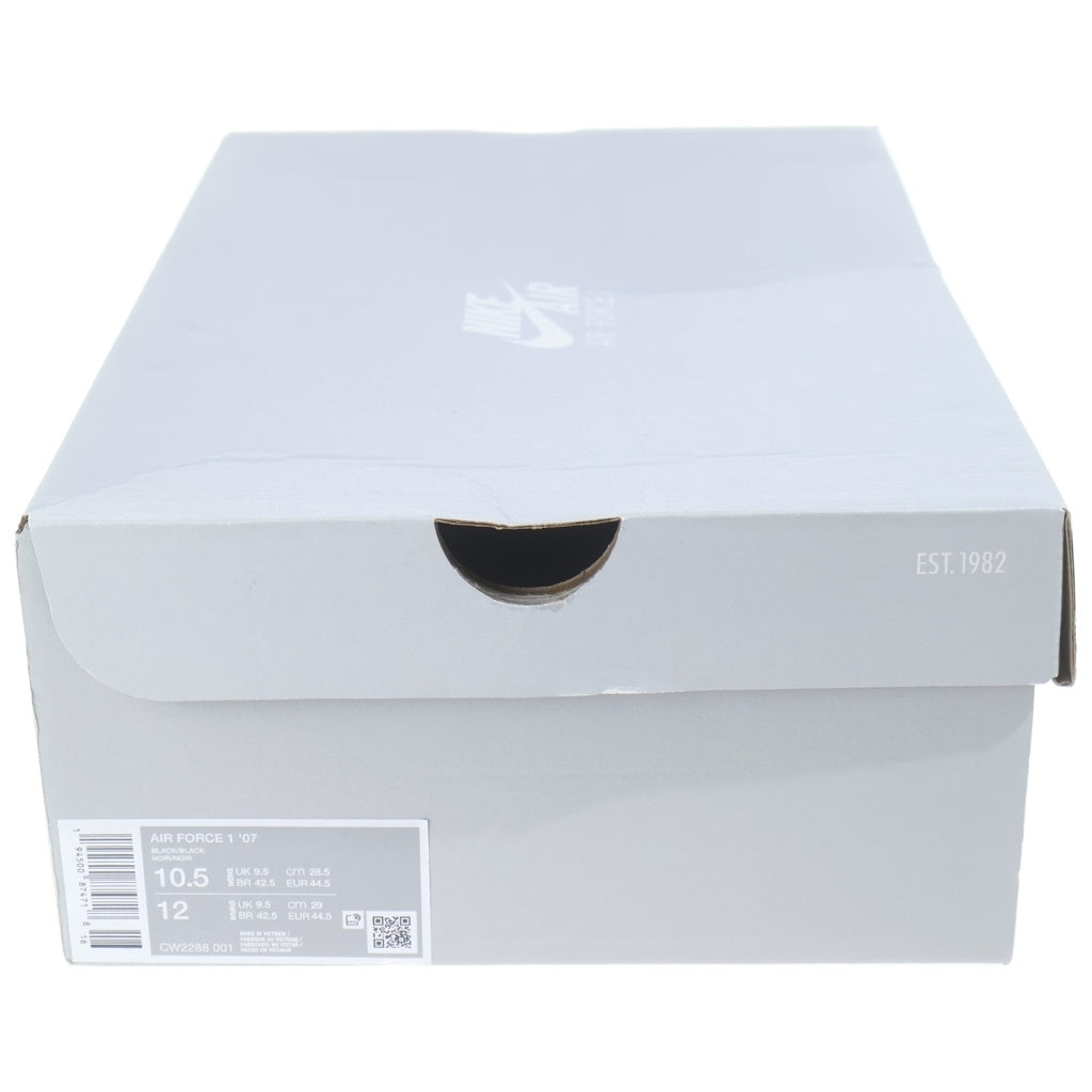 NIKE(ナイキ) Air Force 1 Low '07 Black/Black CW2288-001 エアフォース1 ローカットスニーカー シューズ ブラック US10.5/28.5cm