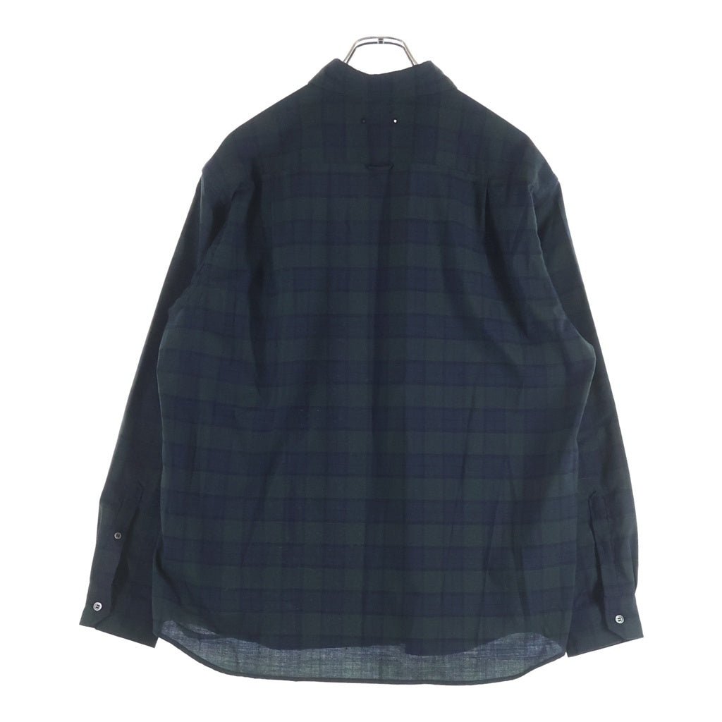 SOPHNET.(ソフネット) TROPICAL CHECK RELAX-FIT SHIRT トロピカル チェック リラックスフィット 長袖シャツ グリーン/ネイビー 260028