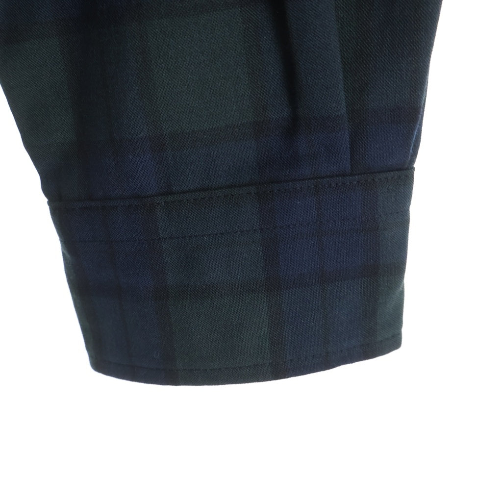 SOPHNET.(ソフネット) TROPICAL CHECK RELAX-FIT SHIRT トロピカル チェック リラックスフィット 長袖シャツ グリーン/ネイビー 260028