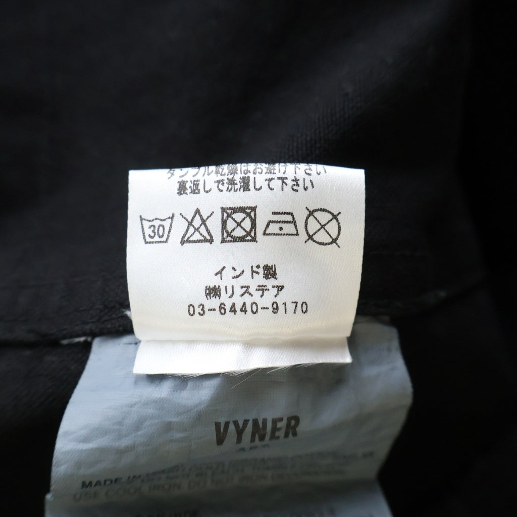 VYNER ARTICLES(ヴァイナーアーティクルズ) Worker Shirt with Bandana Patches バンダナパッチ ワーク長袖シャツ ブラック