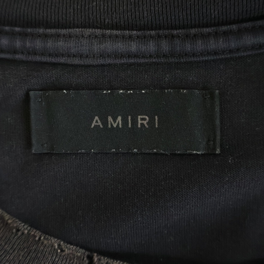 AMIRI(アミリ) Cinemas Vintage シネマ ロゴ プリント ヴィンテージ加工 半袖Tシャツ ブラック