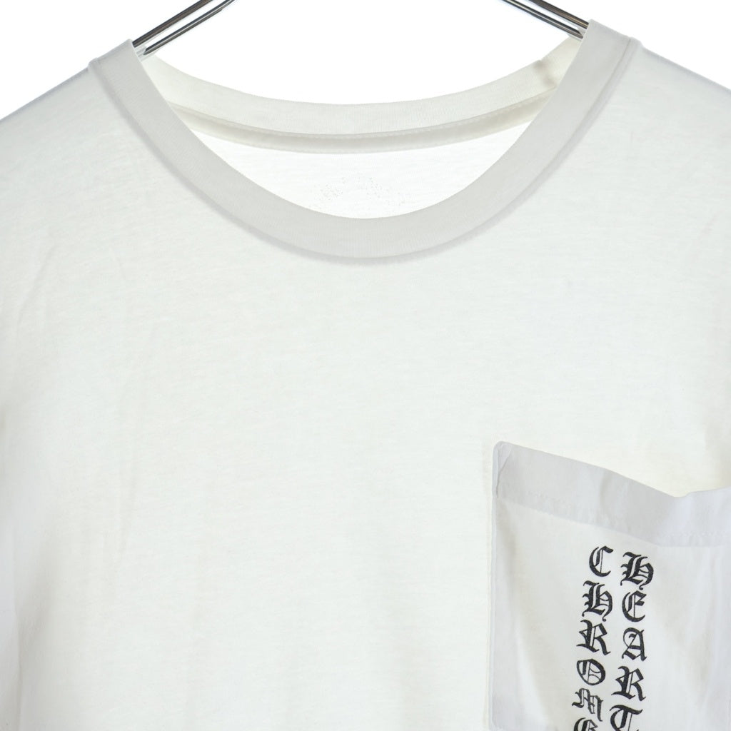 CHROME HEARTS(クロムハーツ) CH L/S CHプラスファイヤープリント 長袖Tシャツ ホワイト