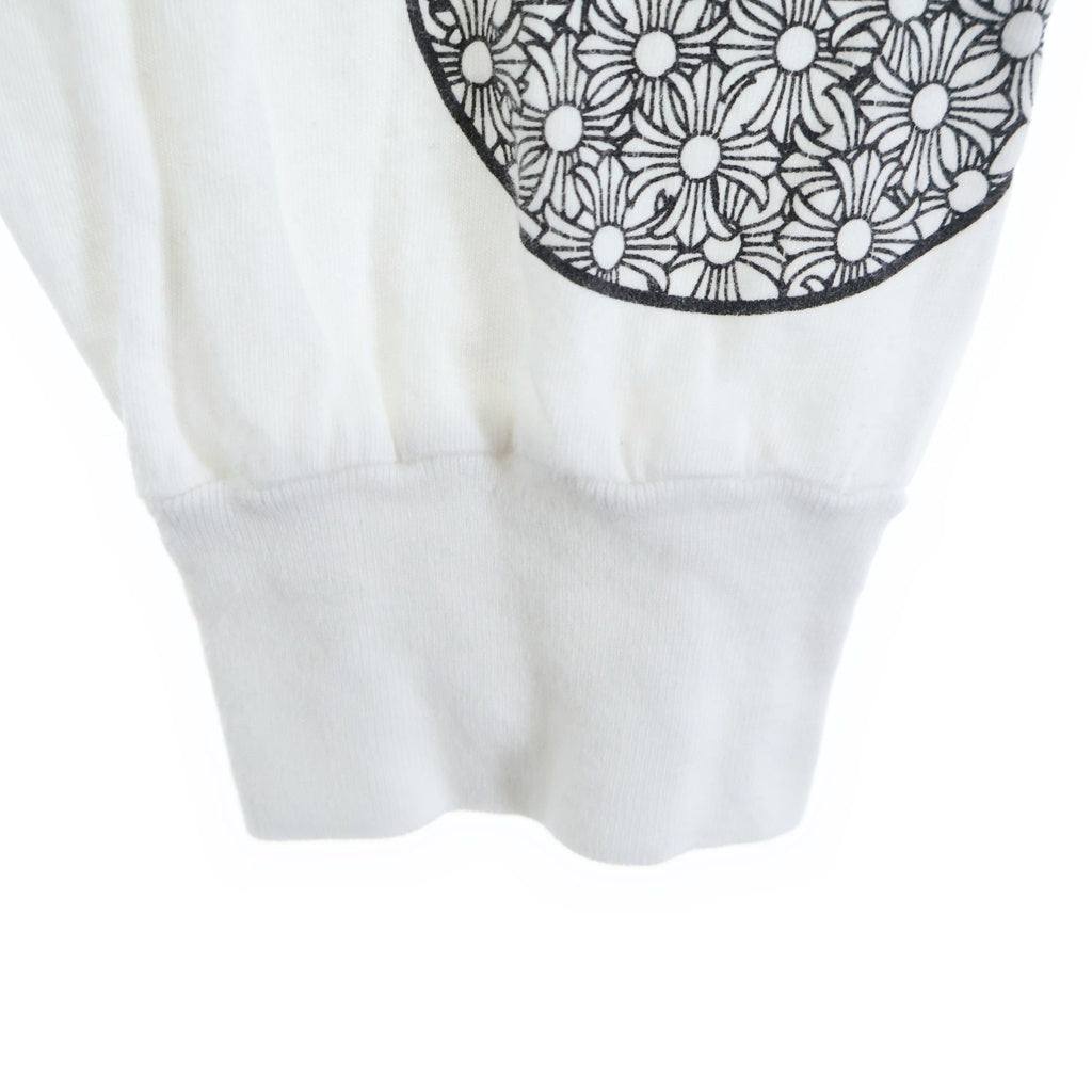 CHROME HEARTS(クロムハーツ) CH L/S CHプラスファイヤープリント 長袖Tシャツ ホワイト