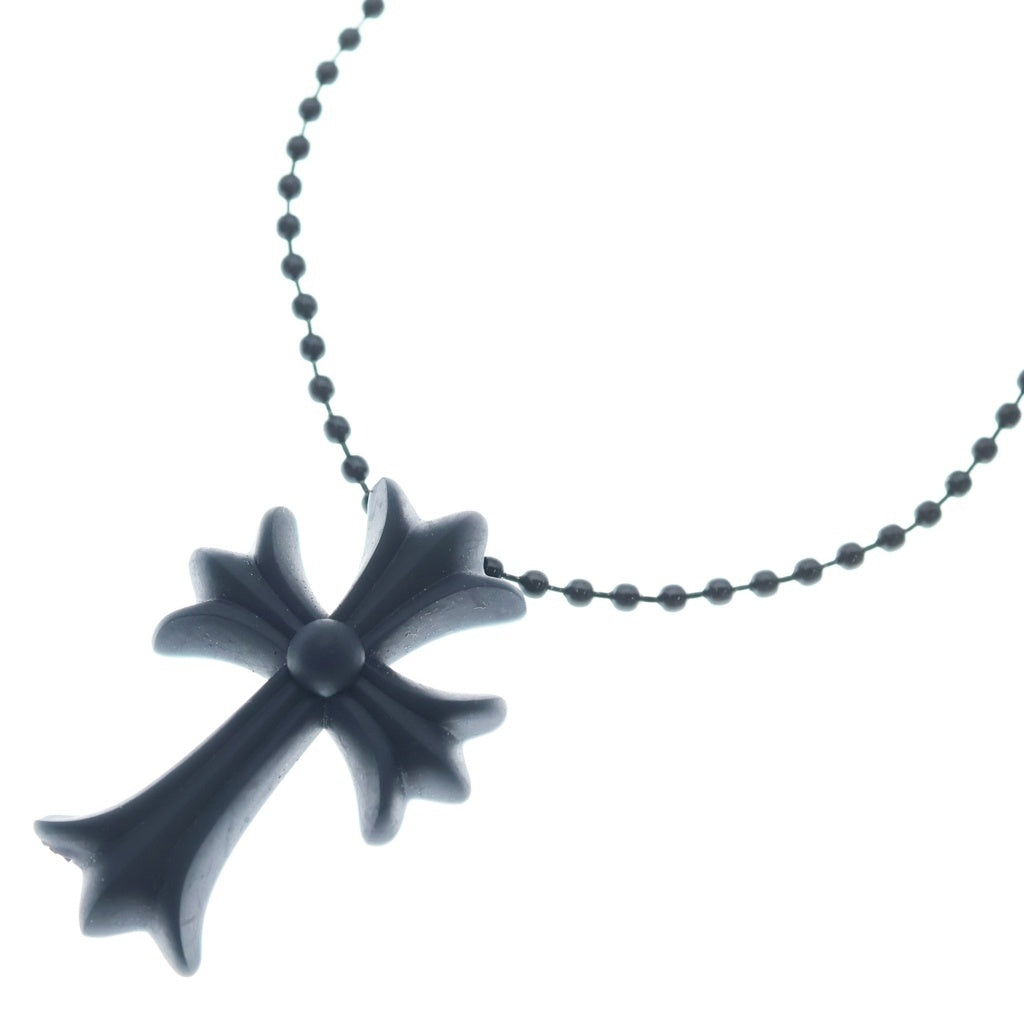 CHROME HEARTS(クロムハーツ) RUBBER CH CRS SML スモールCHクロス ラバーネックレス ラメ シリコン ブラック