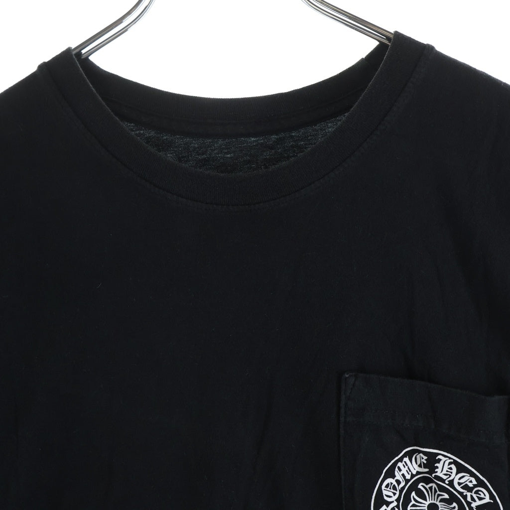 CHROME HEARTS(クロムハーツ) HORSESHOE S/S TEE ホースシュープリント ポケット半袖Tシャツ カットソー ブラック