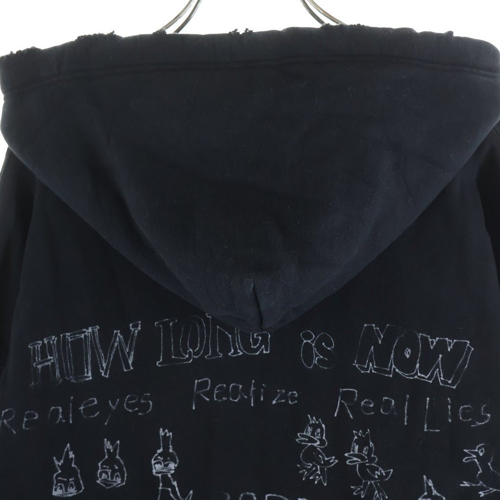 MAISON MIHARAYASUHIRO(メゾンミハラヤスヒロ) Distressed Zip-up Hoodie ディストレスド ジップアップ フーディー ブラック J13PK721
