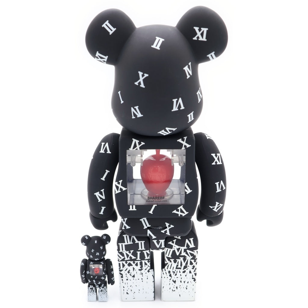 MEDICOM TOY(メディコムトイ) BE@RBRICK ×SHAREEF 100% & 400% ベアブリック フィギュア 人形 ブラック/ホワイト