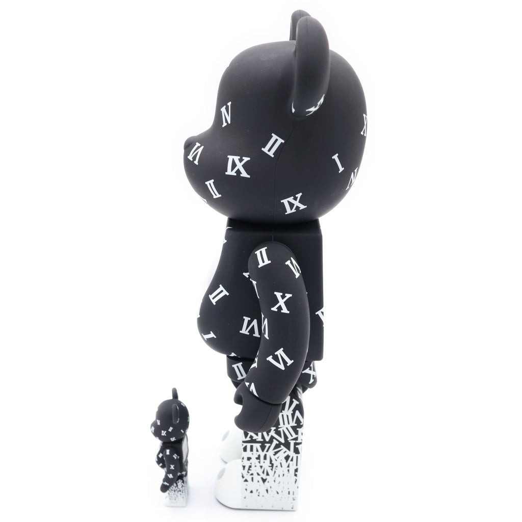 MEDICOM TOY(メディコムトイ) BE@RBRICK ×SHAREEF 100% & 400% ベアブリック フィギュア 人形 ブラック/ホワイト
