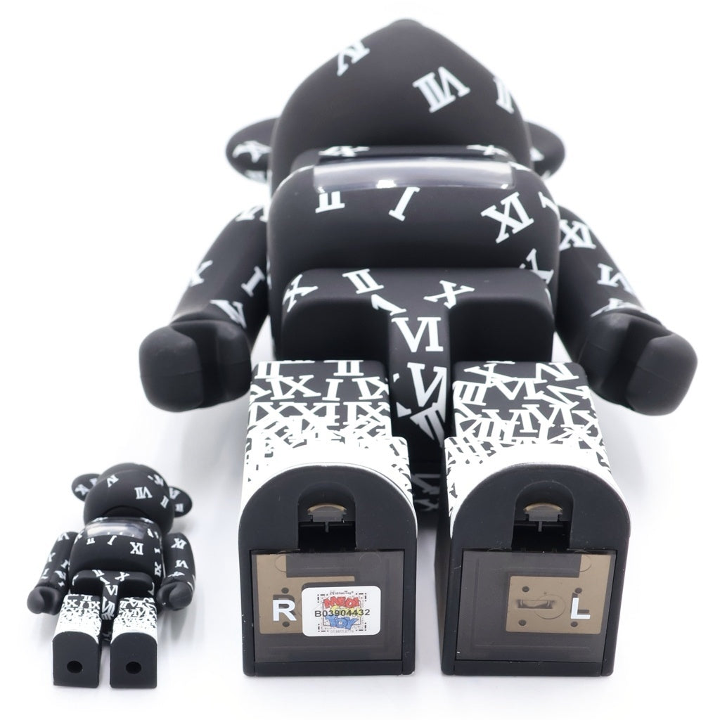 MEDICOM TOY(メディコムトイ) BE@RBRICK ×SHAREEF 100% & 400% ベアブリック フィギュア 人形 ブラック/ホワイト