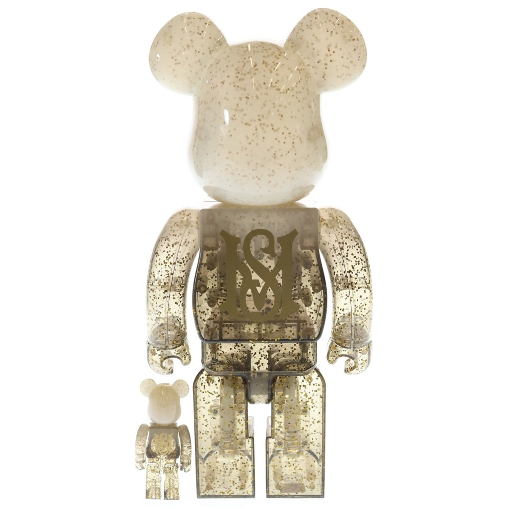 MEDICOM TOY(メディコムトイ) BE@RBRICK ×MFC STORE 5th Anniversary 100% & 400% ベアブリック フィギュア 人形 ホワイト/ゴールド