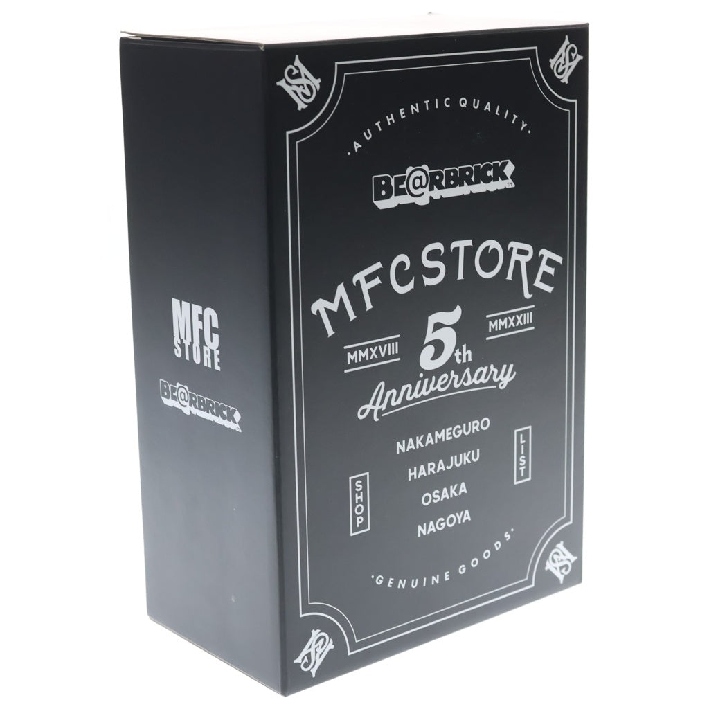 MEDICOM TOY(メディコムトイ) BE@RBRICK ×MFC STORE 5th Anniversary 100% & 400% ベアブリック フィギュア 人形 ホワイト/ゴールド