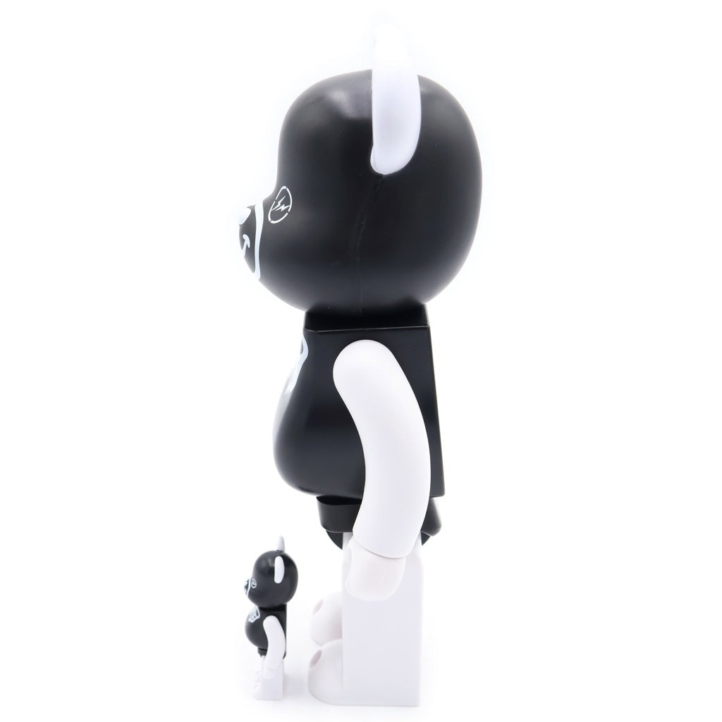MEDICOM TOY(メディコムトイ) BE@RBRICK × Freemasonry × Fragment 100% & 400% ベアブリック フィギュア 人形 ブラック/ホワイト