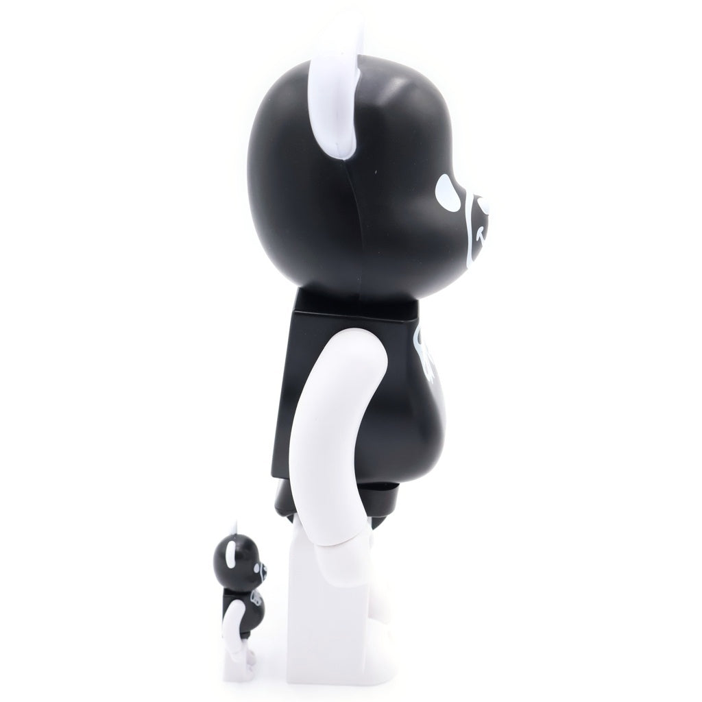 MEDICOM TOY(メディコムトイ) BE@RBRICK × Freemasonry × Fragment 100% & 400% ベアブリック フィギュア 人形 ブラック/ホワイト