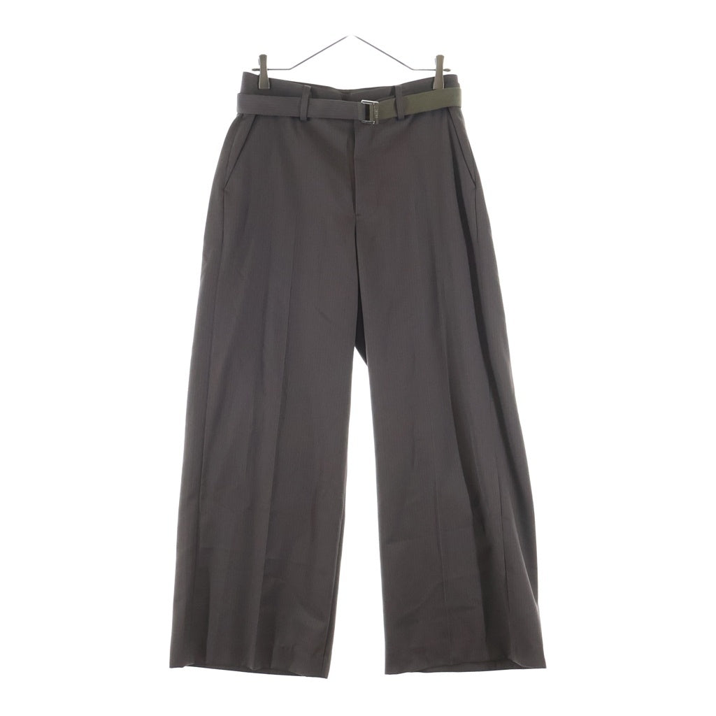 Sacai(サカイ) 25SS Doeskin Pants ドスキン パンツ ブラウン 03634M