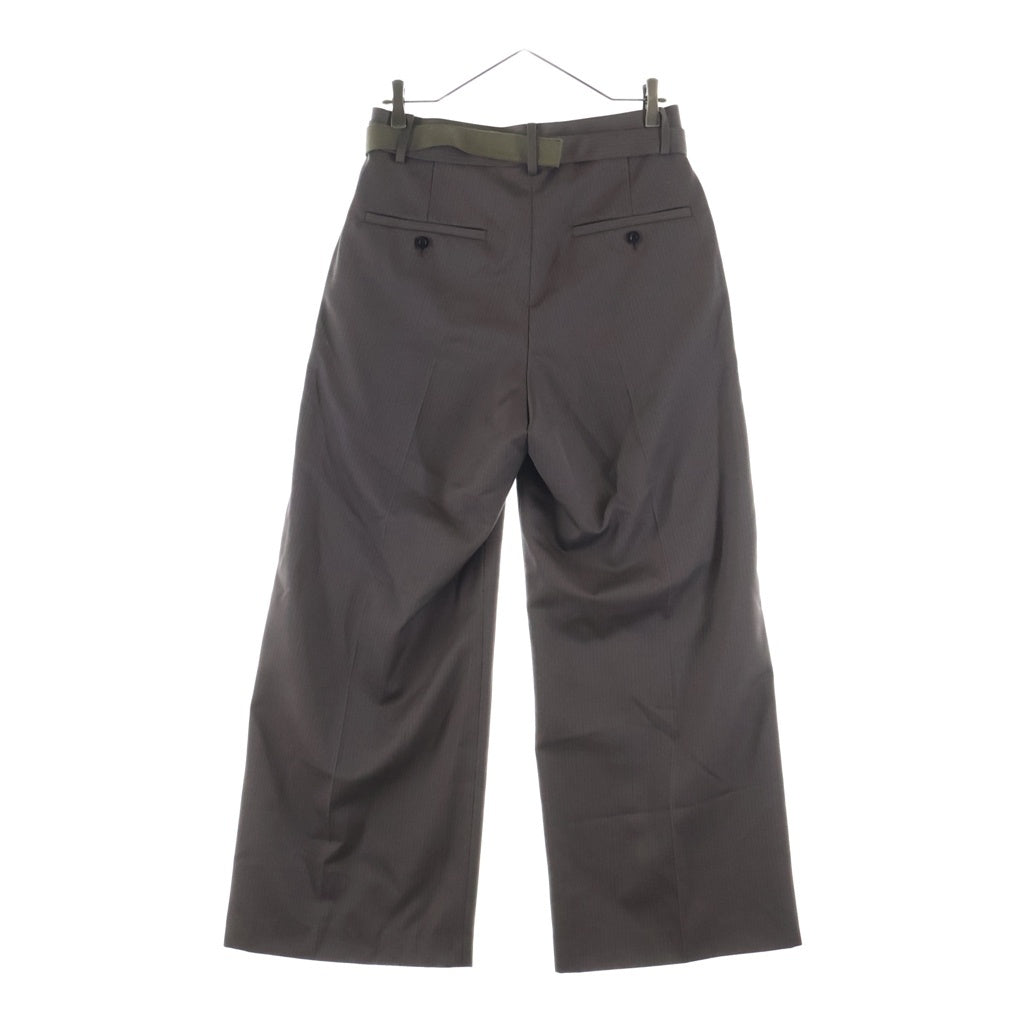 Sacai(サカイ) 25SS Doeskin Pants ドスキン パンツ ブラウン 03634M