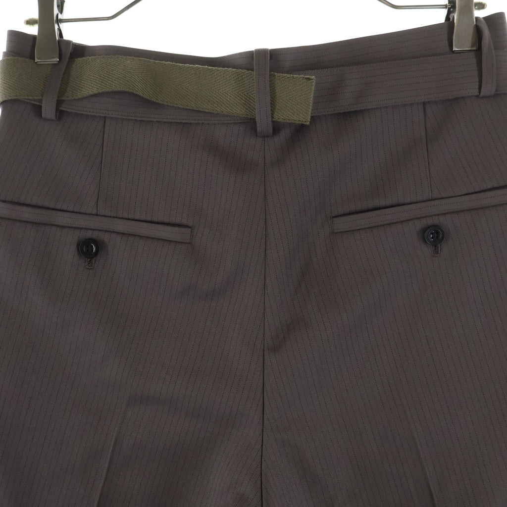 Sacai(サカイ) 25SS Doeskin Pants ドスキン パンツ ブラウン 03634M