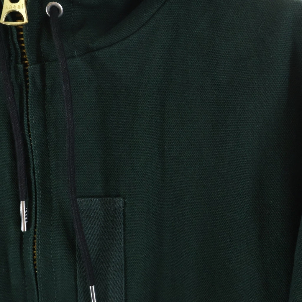 Sacai(サカイ) 25AW ×CARHARTT WIP Washed Duck Hooded フーデッドダックジャケット グリーン 03859M