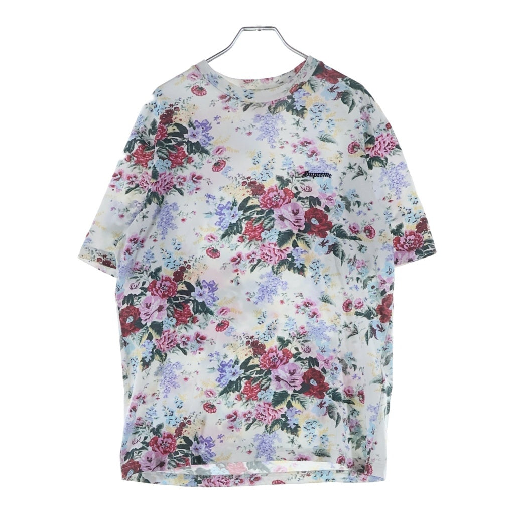 SUPREME(シュプリーム) 26SS Washed S/S Top Floral ウォッシュド トップ フローラル ロゴ刺繍 クルーネック半袖Tシャツ カットソー マルチカラー