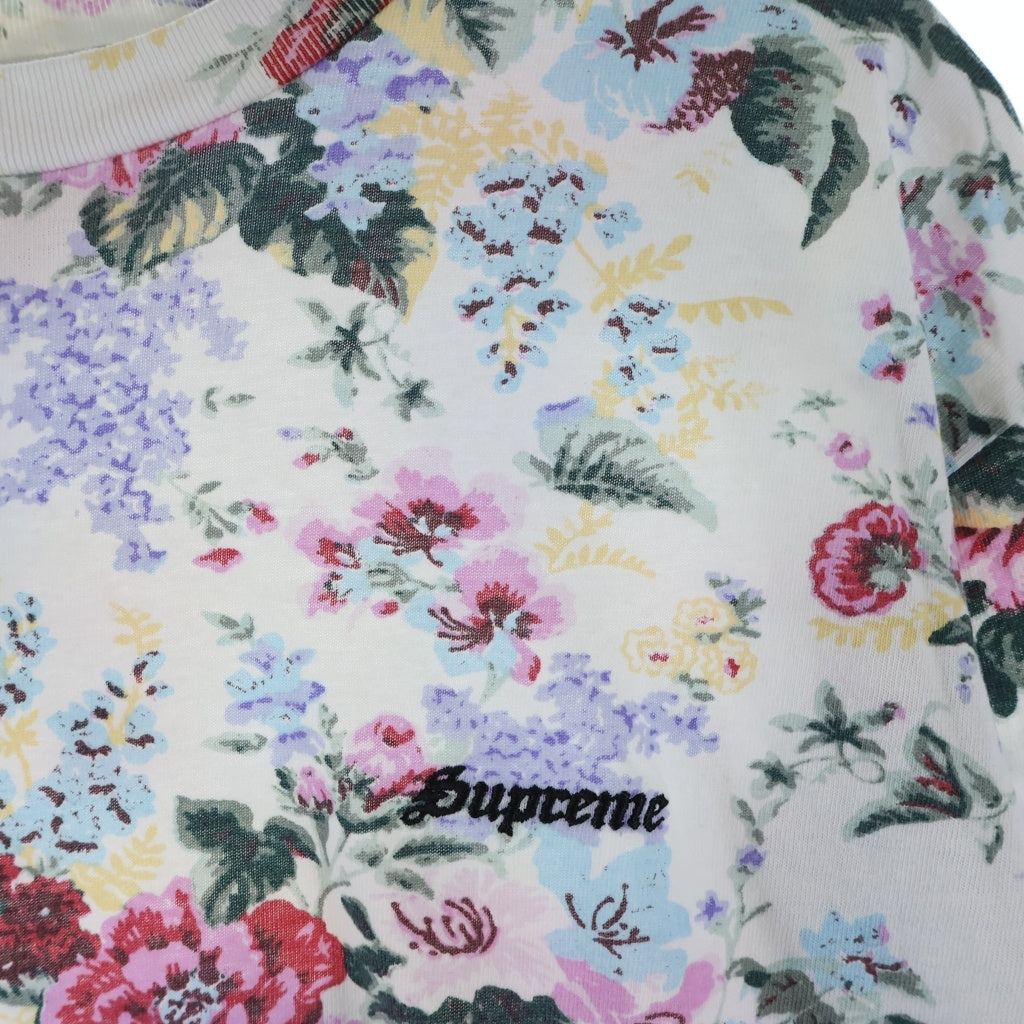 SUPREME(シュプリーム) 26SS Washed S/S Top Floral ウォッシュド トップ フローラル ロゴ刺繍 クルーネック半袖Tシャツ カットソー マルチカラー