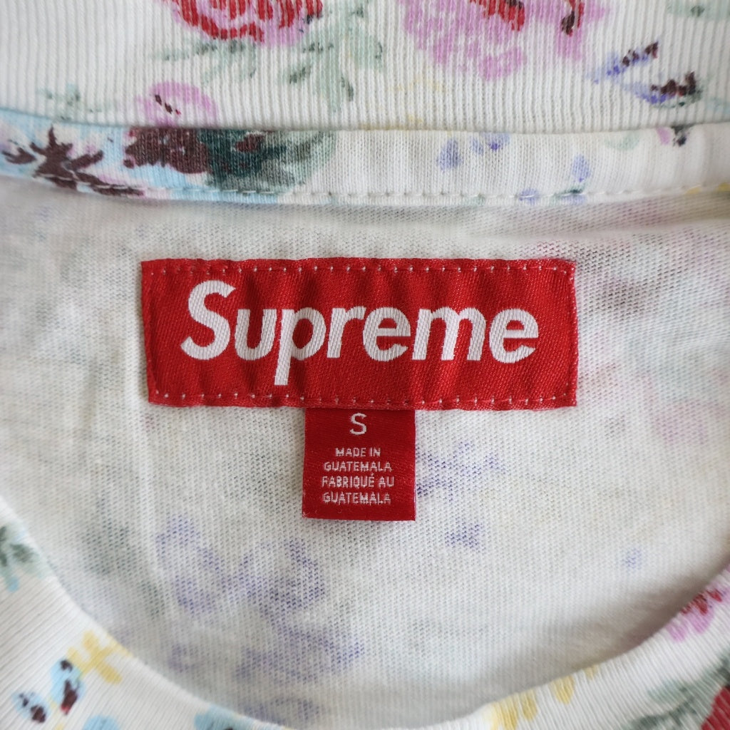 SUPREME(シュプリーム) 26SS Washed S/S Top Floral ウォッシュド トップ フローラル ロゴ刺繍 クルーネック半袖Tシャツ カットソー マルチカラー