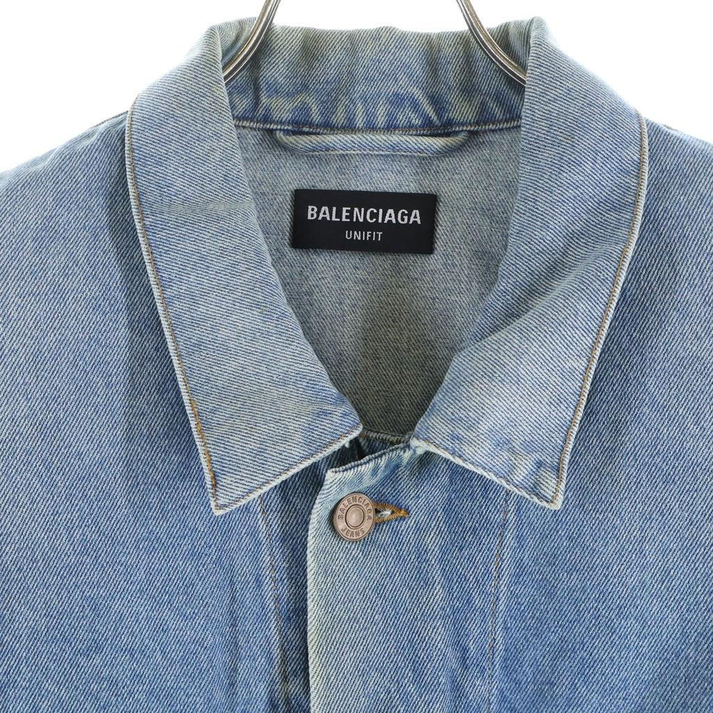 BALENCIAGA(バレンシアガ) 20AW Denim Oversized Zip-Up Jacket デニムオーバーサイズジップアップジャケット インディゴ 657602 TDW15