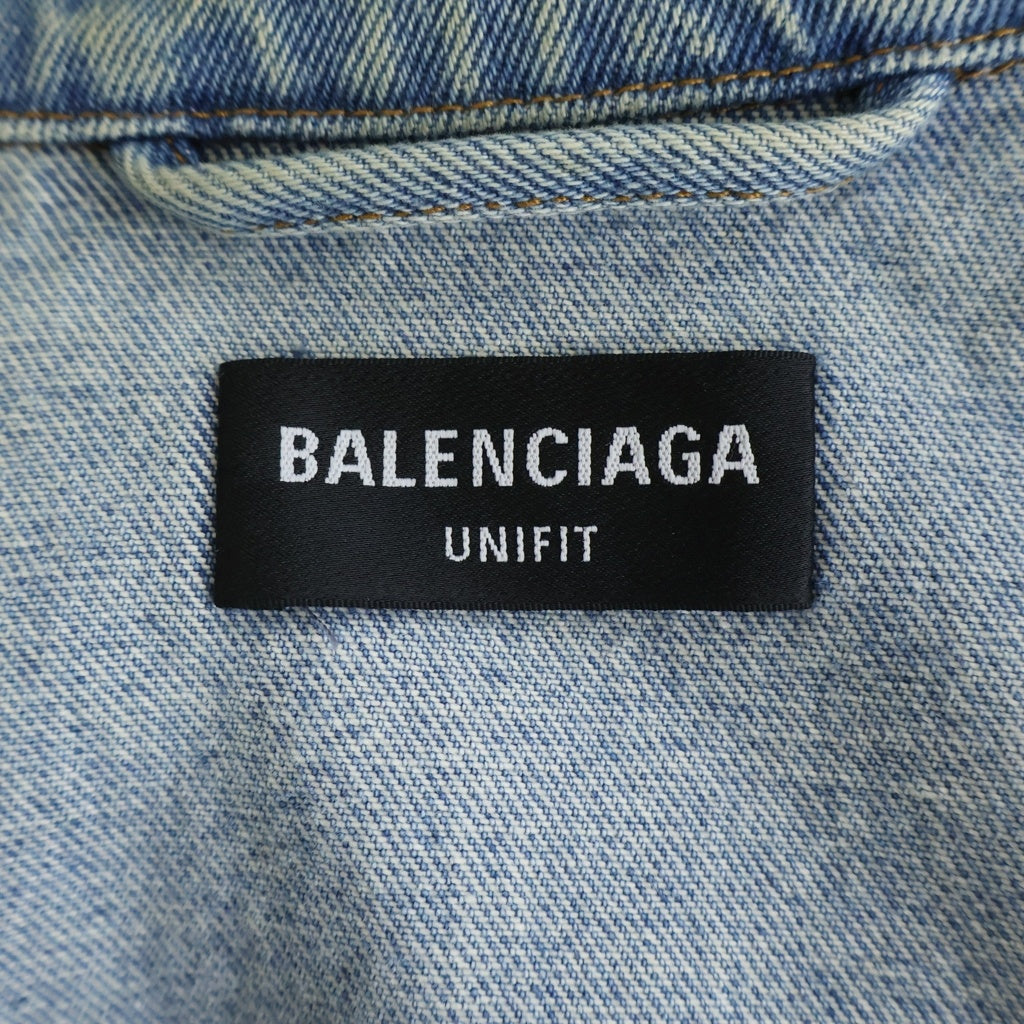BALENCIAGA(バレンシアガ) 20AW Denim Oversized Zip-Up Jacket デニムオーバーサイズジップアップジャケット インディゴ 657602 TDW15
