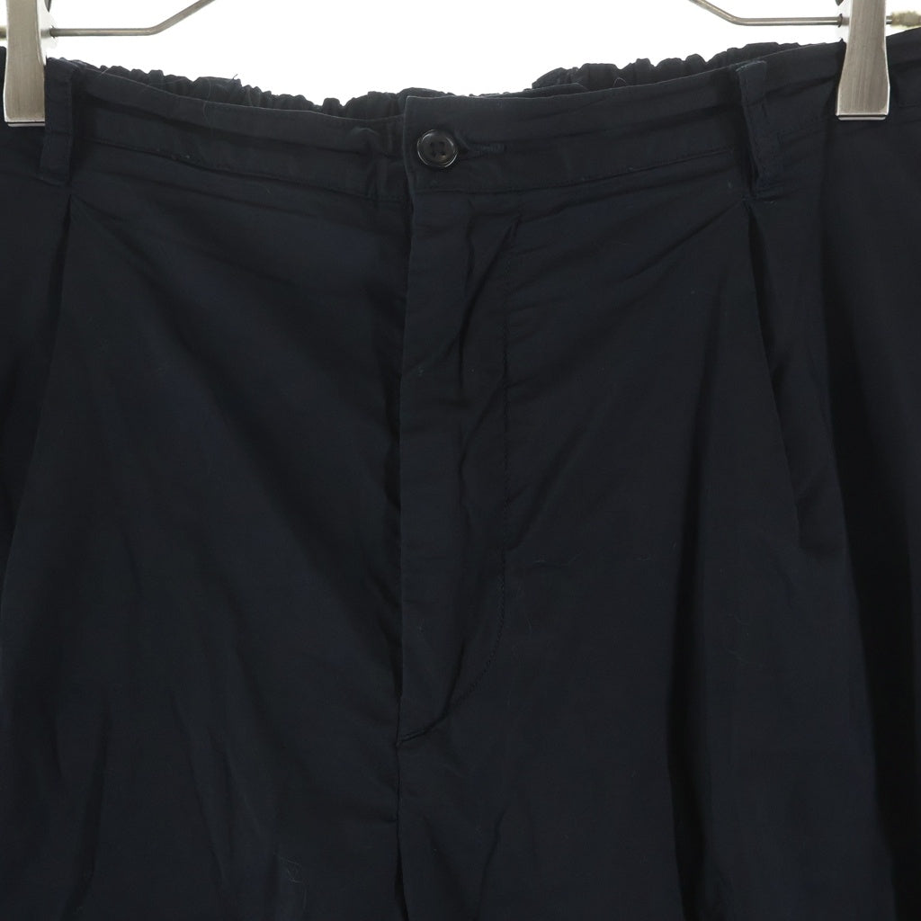 Graphpaper(グラフペーパー) Garment Dyed Typewriter Oversized Slacks ガーメントダイ タイプライターオーバーサイズスラックス コットンパンツ ブラック
