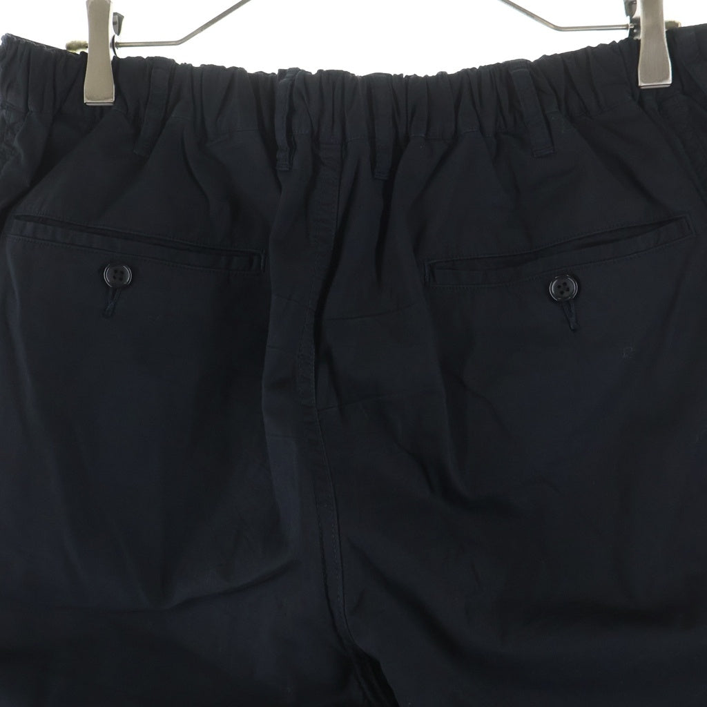 Graphpaper(グラフペーパー) Garment Dyed Typewriter Oversized Slacks ガーメントダイ タイプライターオーバーサイズスラックス コットンパンツ ブラック