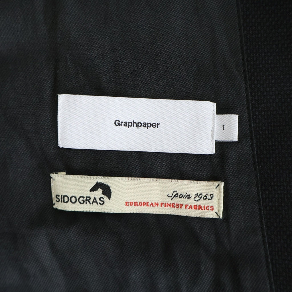 Graphpaper(グラフペーパー) SIDOGRAS Melange Ponte Jacket シドグラス メランジポンテジャケット テーラードジャケット ブラック GM254-20049