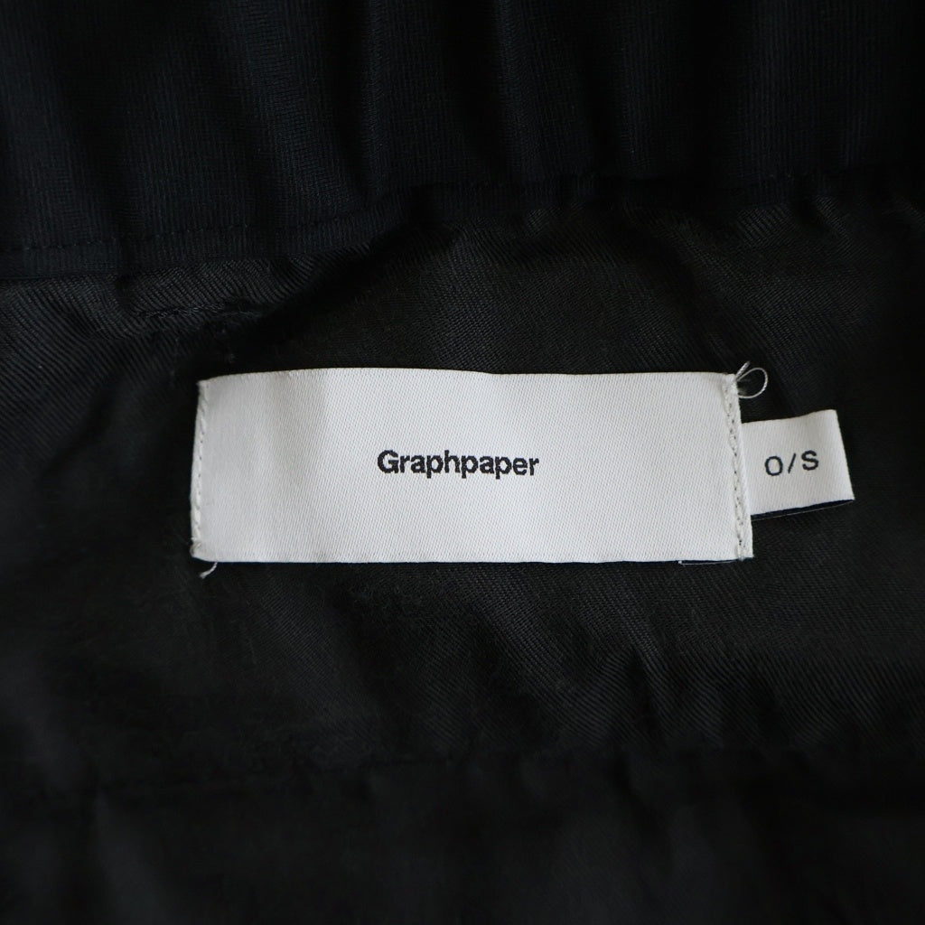 Graphpaper(グラフペーパー) Compact Ponte Wide Tapered Chef Pants コンパクトポンテ ワイドテーパードシェフパンツ スラックス ブラック
