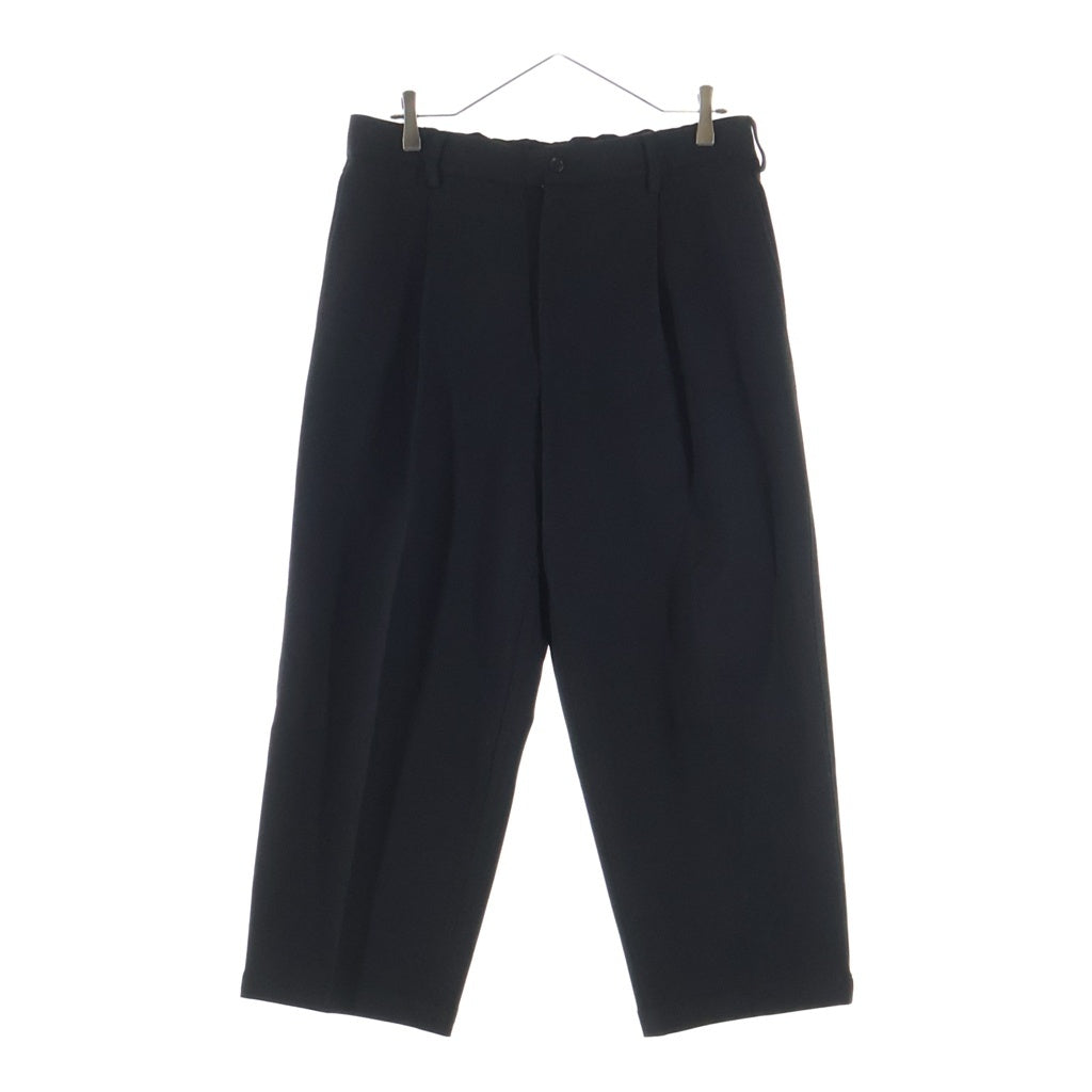Graphpaper(グラフペーパー) SIDOGRAS Melange Ponte Wide Tapered Slacks シドグラス メランジポンテワイドテーパードスラックスパンツ ブラック GM254-40051