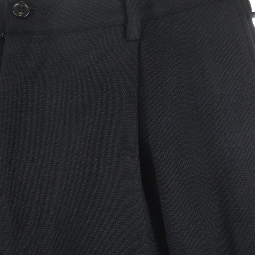 Graphpaper(グラフペーパー) SIDOGRAS Melange Ponte Wide Tapered Slacks シドグラス メランジポンテワイドテーパードスラックスパンツ ブラック GM254-40051