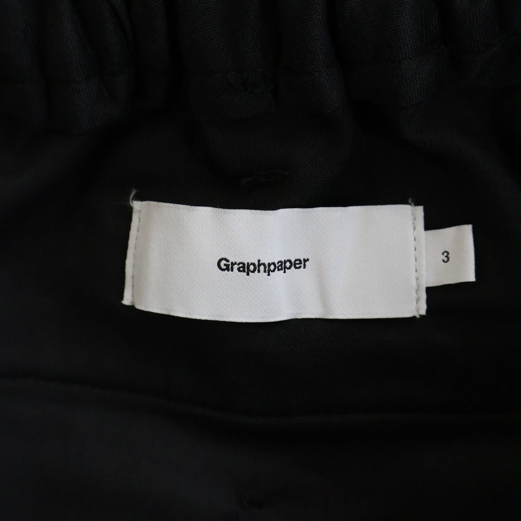 Graphpaper(グラフペーパー) Scale Off Wool Tapered Trousers スケールオフウールテーパードトラウザーパンツ スラックス ブラック GM241-40170B