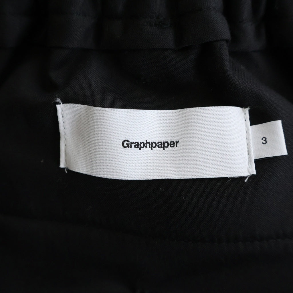Graphpaper(グラフペーパー) Scale Off Wool Tapered Trousers スケールオフウールテーパードトラウザーパンツ スラックス ブラック GM241-40170B