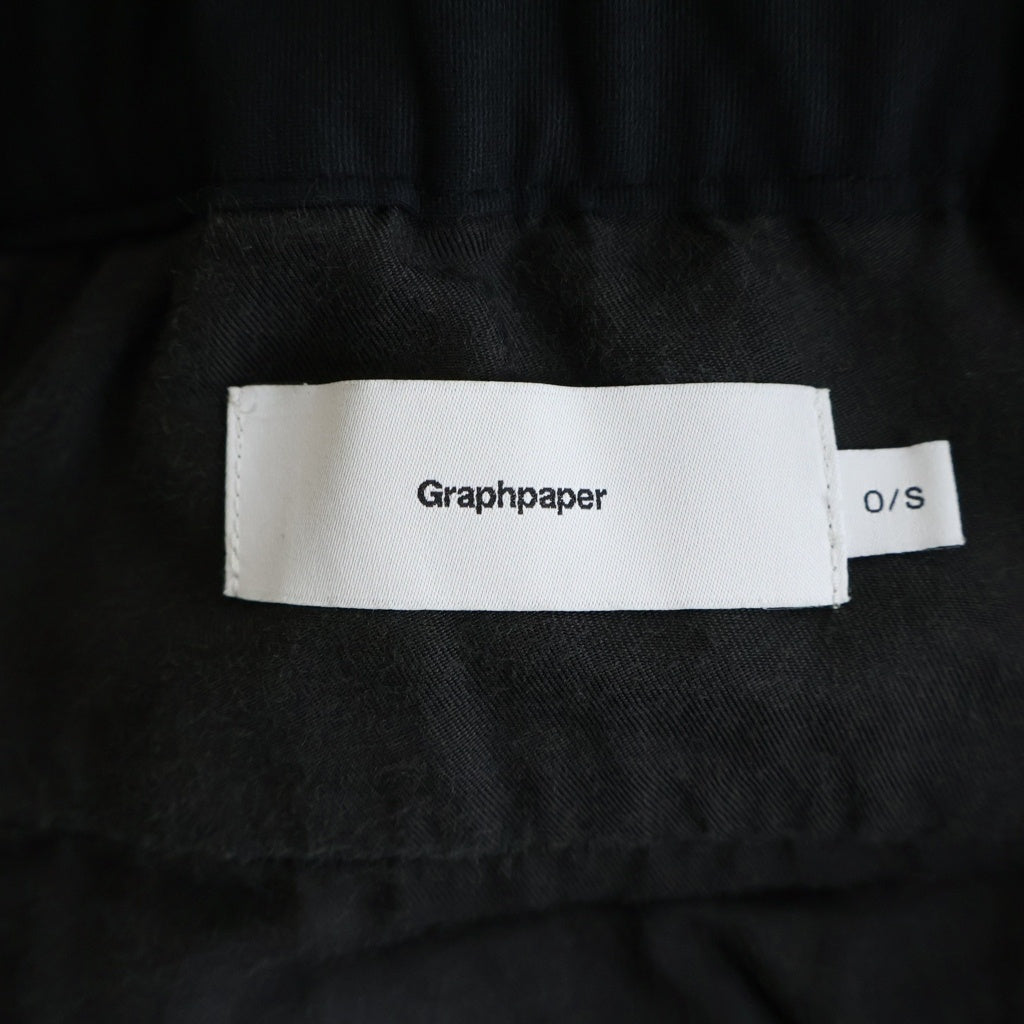 Graphpaper(グラフペーパー) Compact Ponte Wide Tapered Chef Pants コンパクトポンテ ワイドテーパードシェフパンツ スラックス ブラック