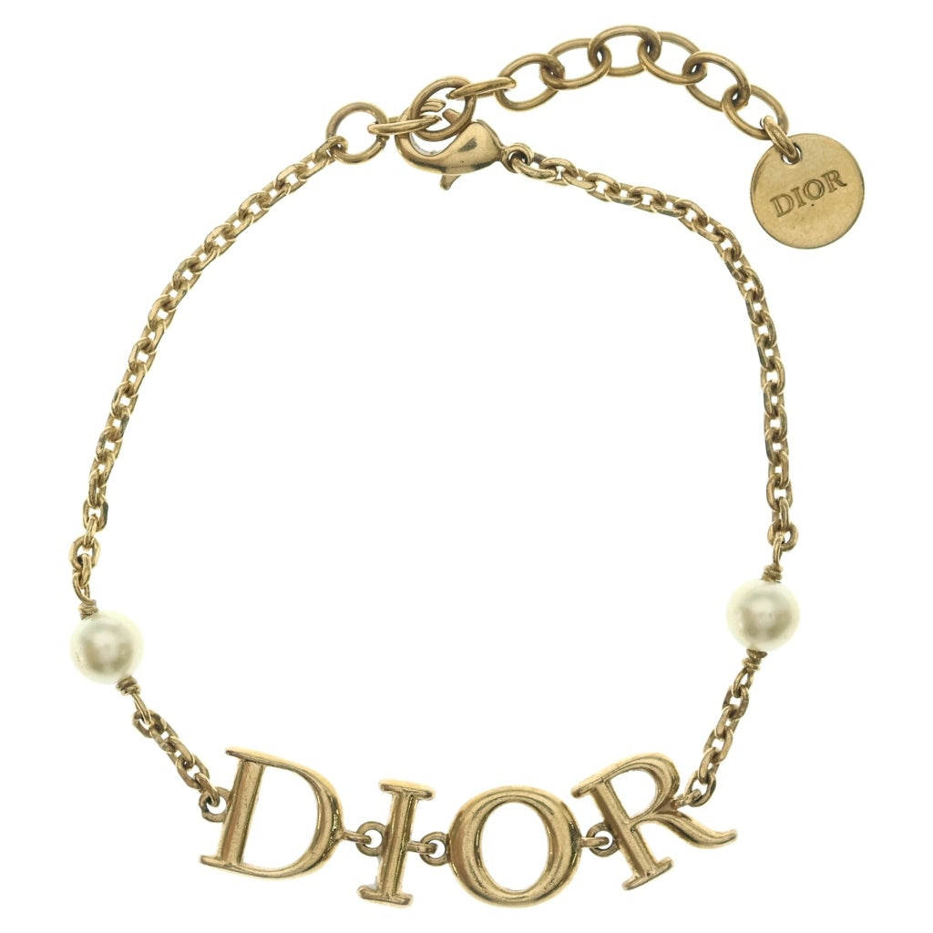 DIOR(ディオール) DIOR EVOLUTION ロゴブレスレット パール レディース ゴールド